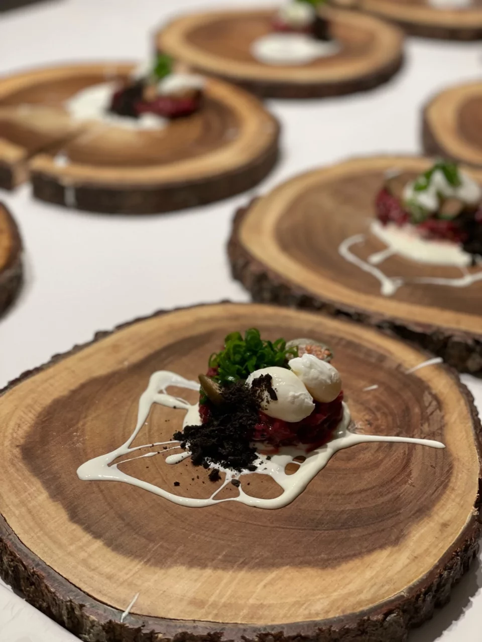 Ein Auberginegericht von CSL Catering München